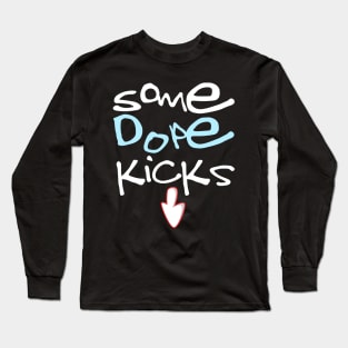 Some Dope Kicks (Aqua Blue ft. Toony Red Arrow) Long Sleeve T-Shirt